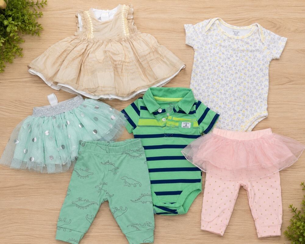 Newborn 0-3 Month Baby Girl Clothing Lot 6 Pc Pippa & Julie Carter’s Tutu Dress